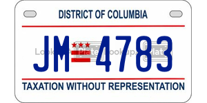 JM4783  license plate in DC