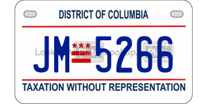 JM5266  license plate in DC