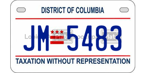 JM5483  license plate in DC