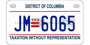 JM6065  license plate in DC