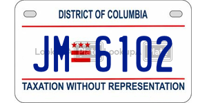 JM6102  license plate in DC