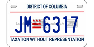 JM6317  license plate in DC