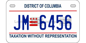 JM6456  license plate in DC