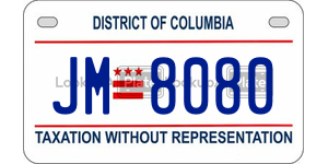JM8080  license plate in DC