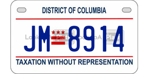 JM8914  license plate in DC