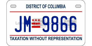 JM9866  license plate in DC