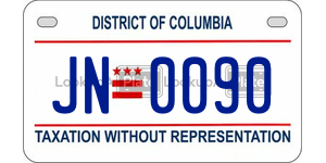 JN0090  license plate in DC