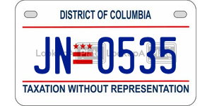 JN0535  license plate in DC