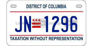 JN1296 license plate in District of Columbia