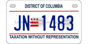 JN1483  license plate in DC