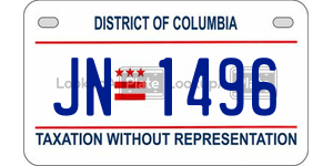 JN1496  license plate in DC