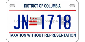 JN1718  license plate in DC