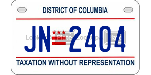 JN2404  license plate in DC