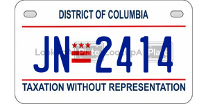 JN2414  license plate in DC