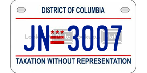 JN3007  license plate in DC