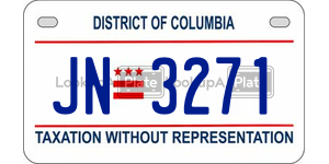 JN3271  license plate in DC