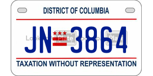 JN3864  license plate in DC