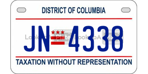 JN4338 license plate in District of Columbia