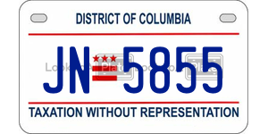 JN5855  license plate in DC