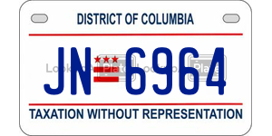 JN6964  license plate in DC