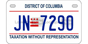 JN7290  license plate in DC