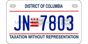 JN7803 license plate in District of Columbia