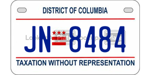 JN8484  license plate in DC