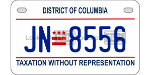JN8556  license plate in DC
