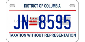 JN8595  license plate in DC