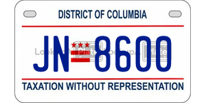 JN8600  license plate in DC