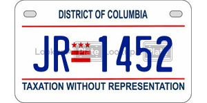 JR1452  license plate in DC