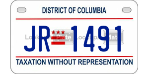 JR1491  license plate in DC