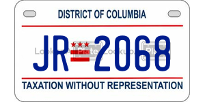 JR2068  license plate in DC