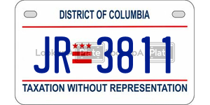 JR3811  license plate in DC