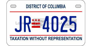 JR4025  license plate in DC