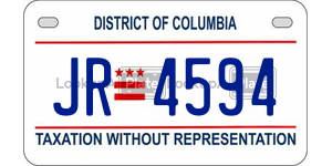 JR4594  license plate in DC
