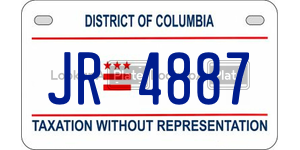 JR4887  license plate in DC