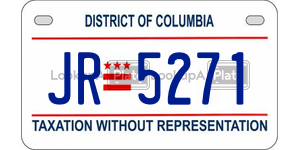 JR5271  license plate in DC
