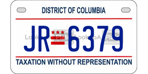 JR6379  license plate in DC