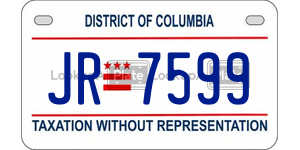 JR7599  license plate in DC