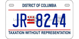 JR8244  license plate in DC