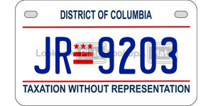 JR9203  license plate in DC