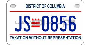 JS0856  license plate in DC