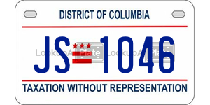JS1046  license plate in DC