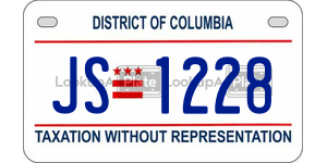 JS1228  license plate in DC