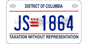 JS1864  license plate in DC