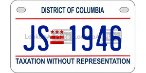 JS1946  license plate in DC