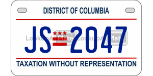 JS2047 license plate in District of Columbia