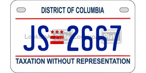 JS2667  license plate in DC