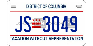 JS3049  license plate in DC